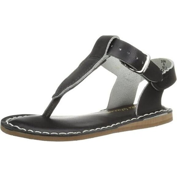 Salt Water Sandals Little Girl Toddler Size 9 Hoy Shoe NEW Black Thong 200 - Picture 1 of 8
